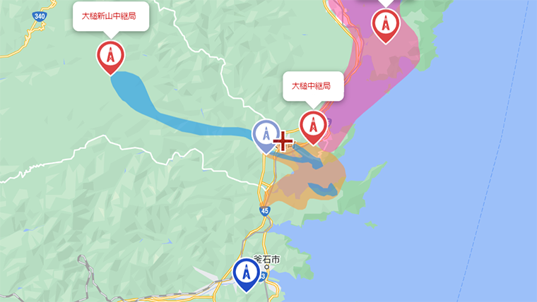 大槌町の地デジの電波