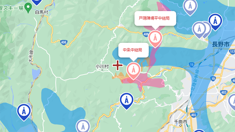 小川村の地デジの電波