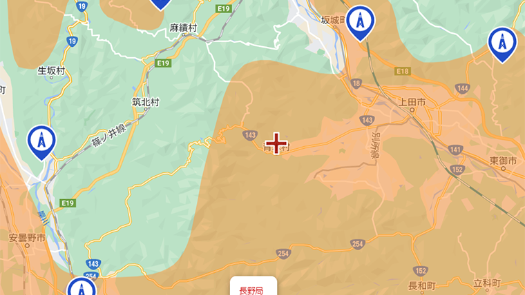 青木村の地デジの電波