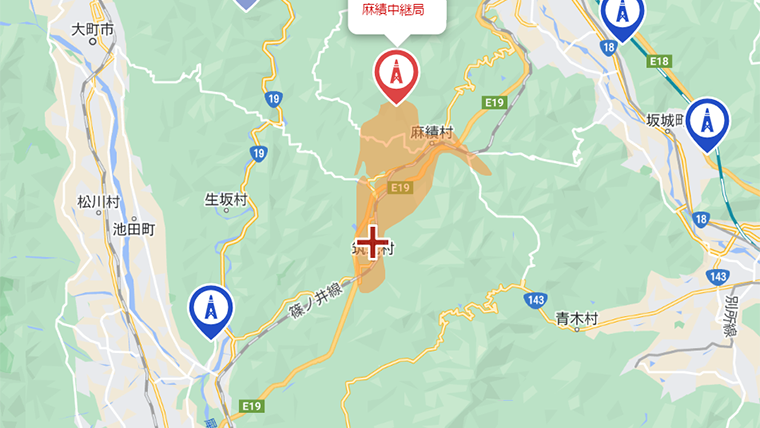 筑北村の地デジの電波
