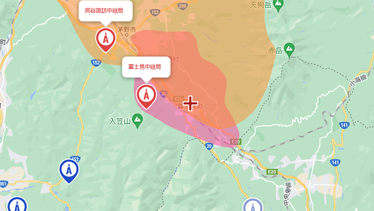 富士見町の地デジの電波