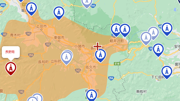 御代田町の地デジの電波