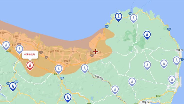 豊後高田市の地デジの電波