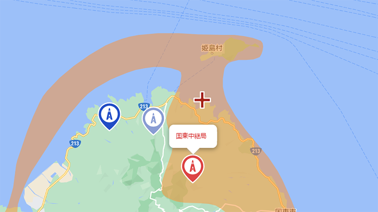 姫島村の地デジの電波