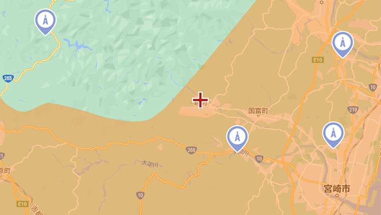 綾町の地デジの電波