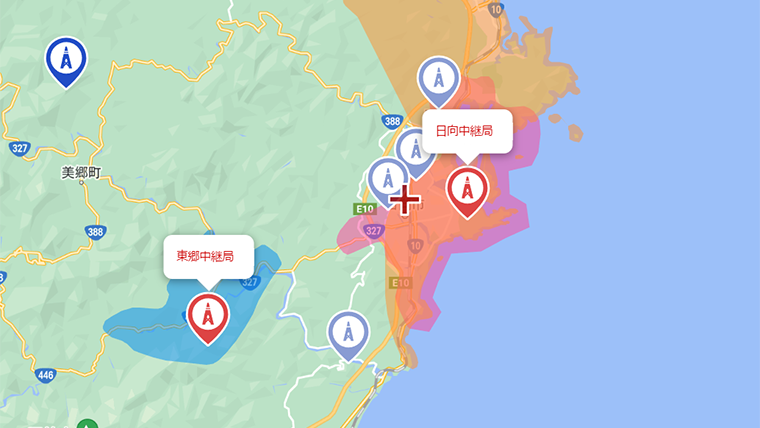 日向市の地デジの電波
