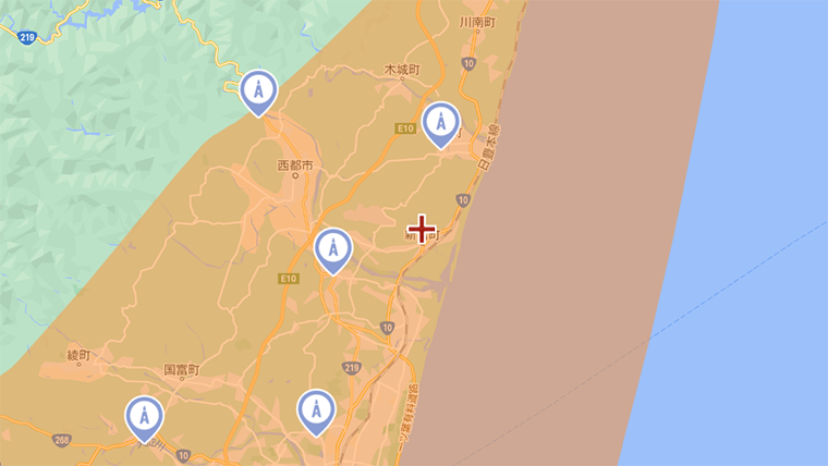 新富町の地デジの電波