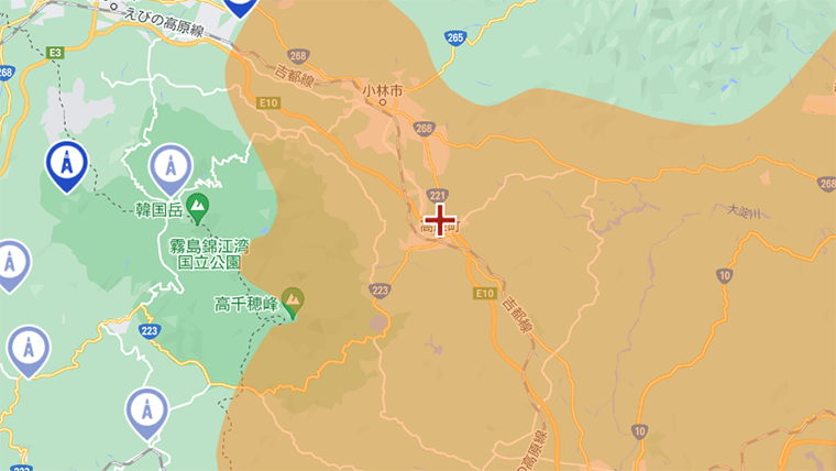 高原町の地デジの電波