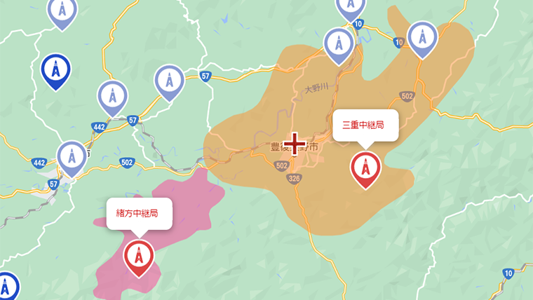 豊後大野市の地デジの電波