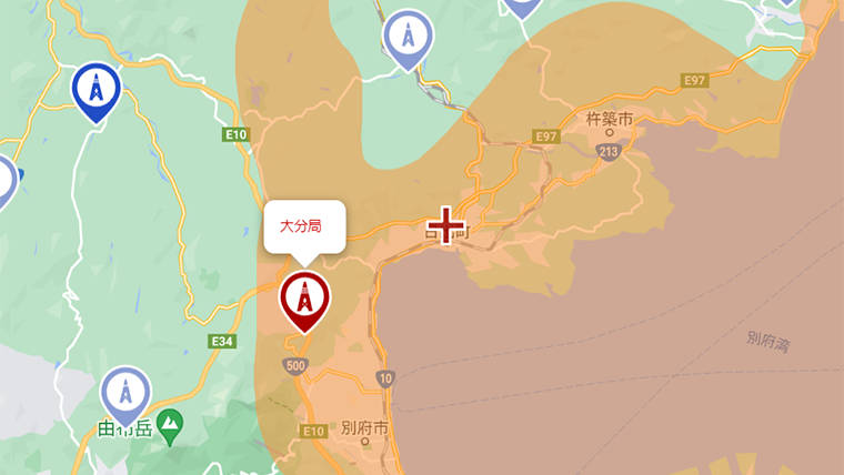 日出町の地デジの電波