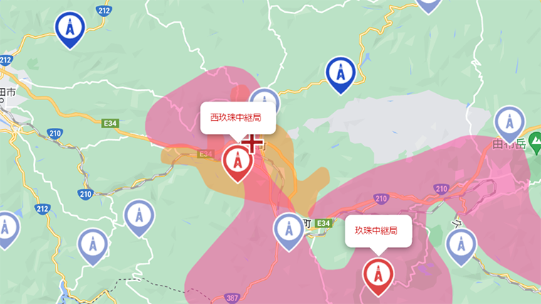 玖珠町の地デジの電波