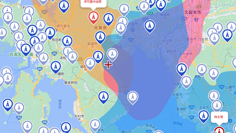 鹿島市の地デジの電波