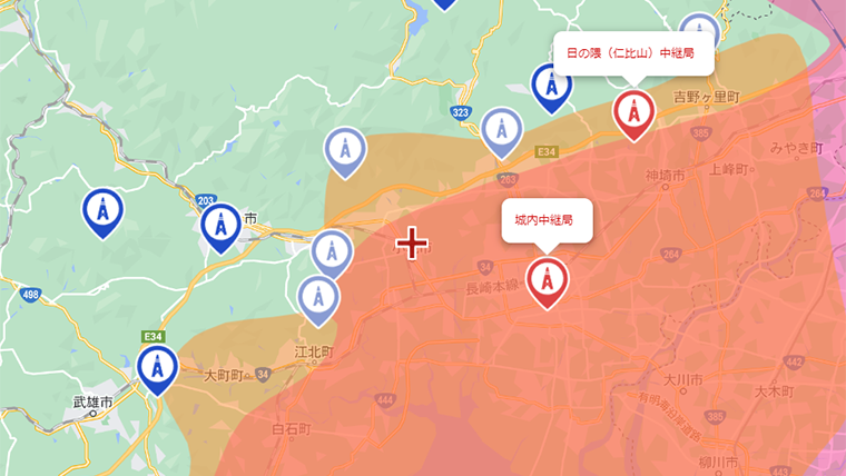 小城市の地デジの電波