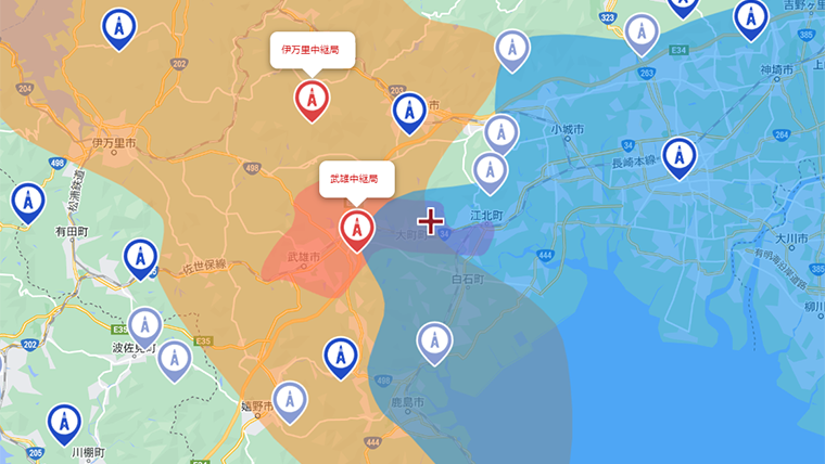 大町町の地デジの電波