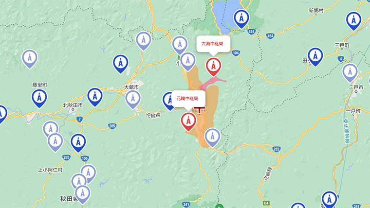 鹿角市の地デジの電波