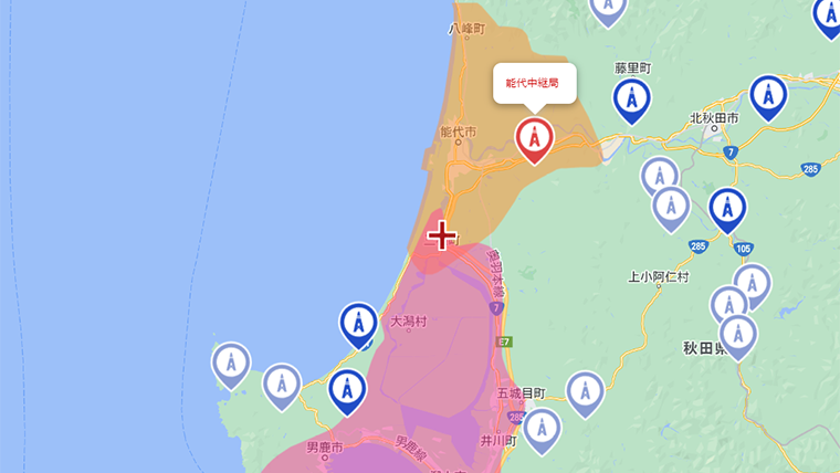 三種町の地デジの電波