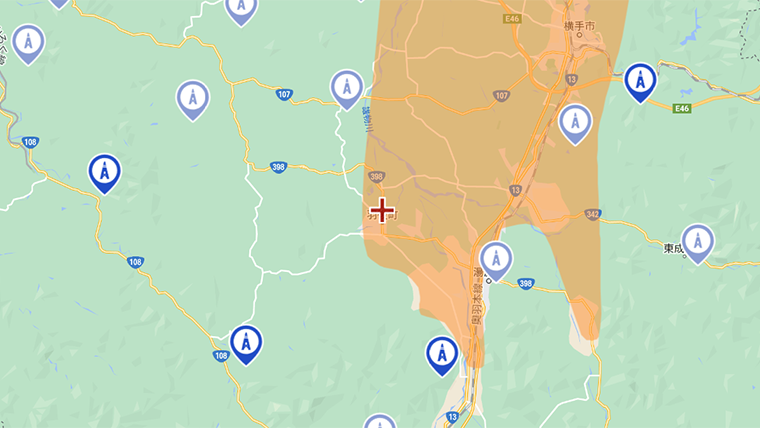 羽後町の地デジの電波
