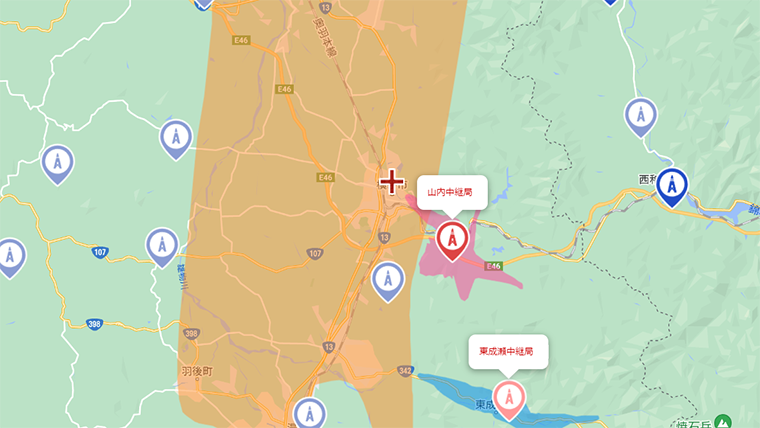 横手市の地デジの電波