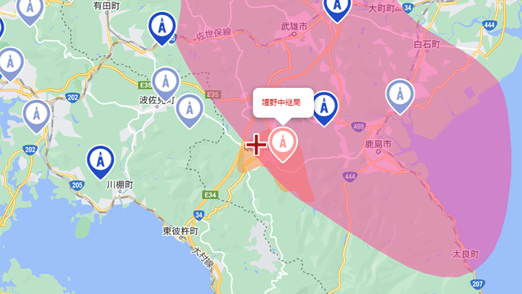 嬉野市の地デジの電波