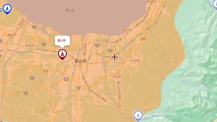 舟橋村の地デジの電波
