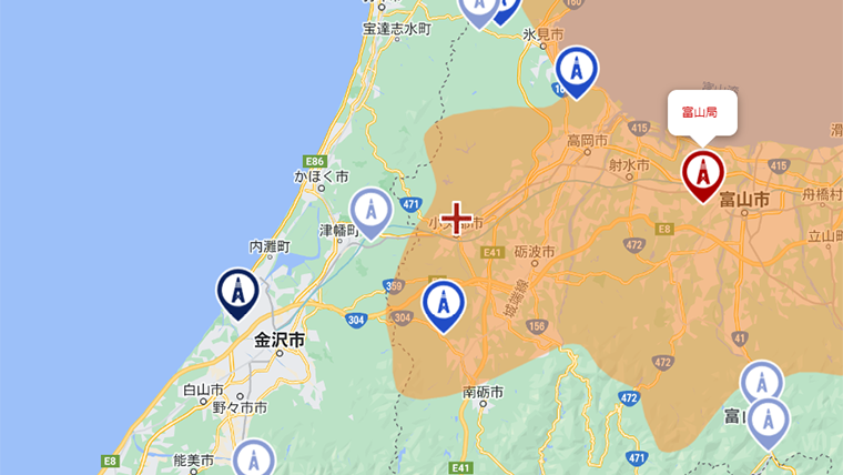 小矢部市の地デジの電波