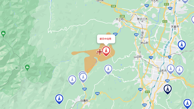 朝日町の地デジの電波