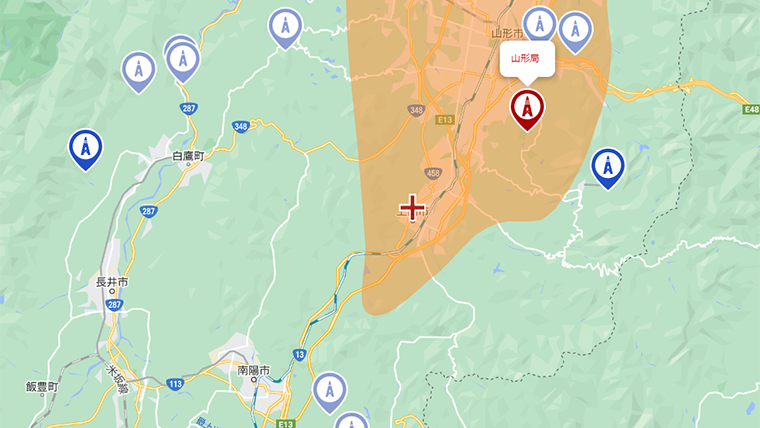 上山市の地デジの電波