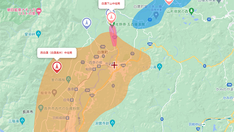 白鷹町の地デジの電波