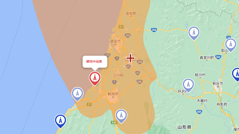 庄内町の地デジの電波