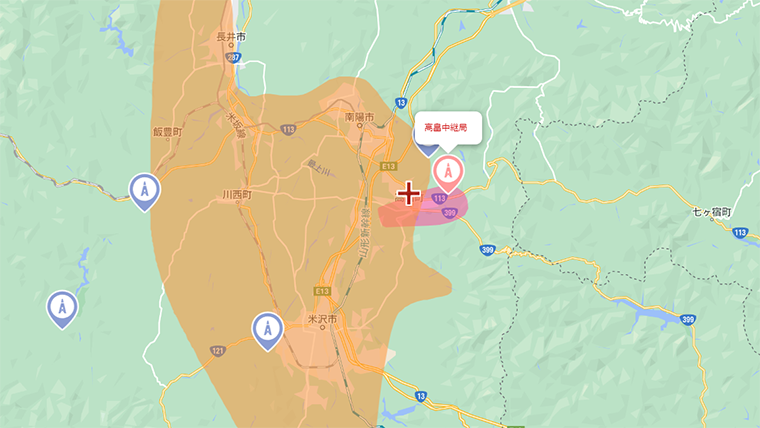 高畠町の地デジの電波