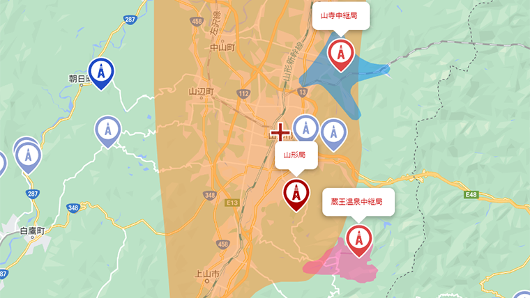 山形市の地デジの電波