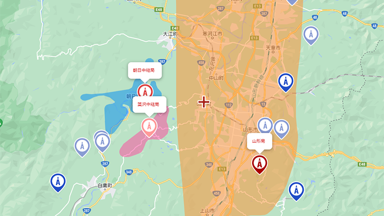 山辺町の地デジの電波