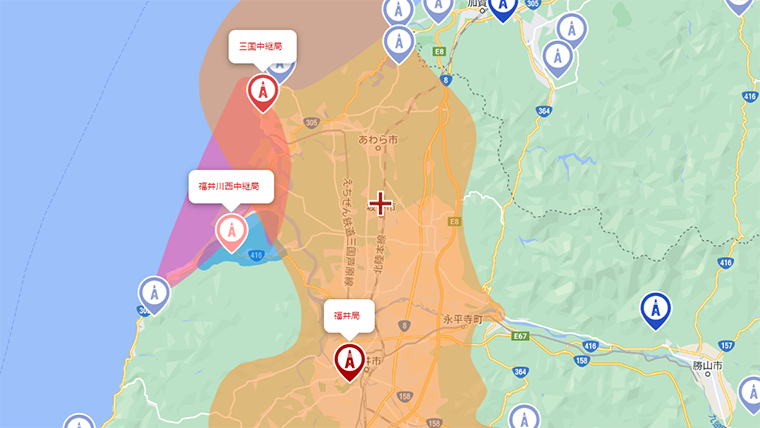 坂井市の地デジの電波