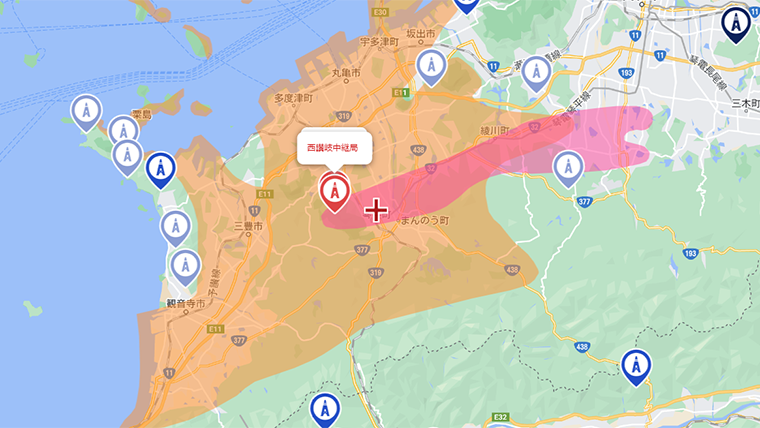 琴平町の地デジの電波