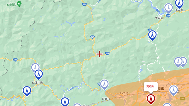 いの町の地デジの電波