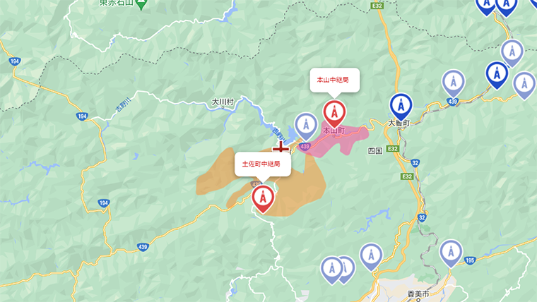 土佐町の地デジの電波