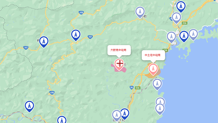 中土佐町の地デジの電波