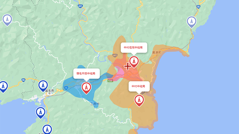 四万十市の地デジの電波