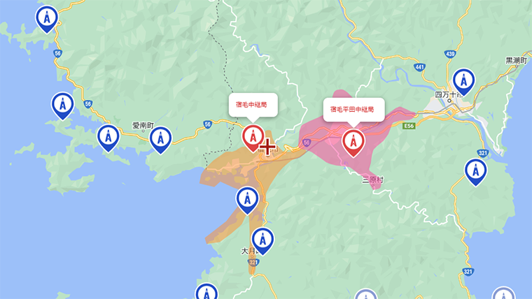宿毛市の地デジの電波