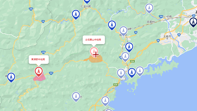 津野町の地デジの電波