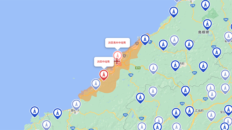 浜田市の地デジの電波