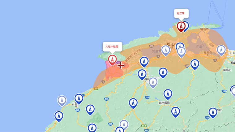 出雲市の地デジの電波