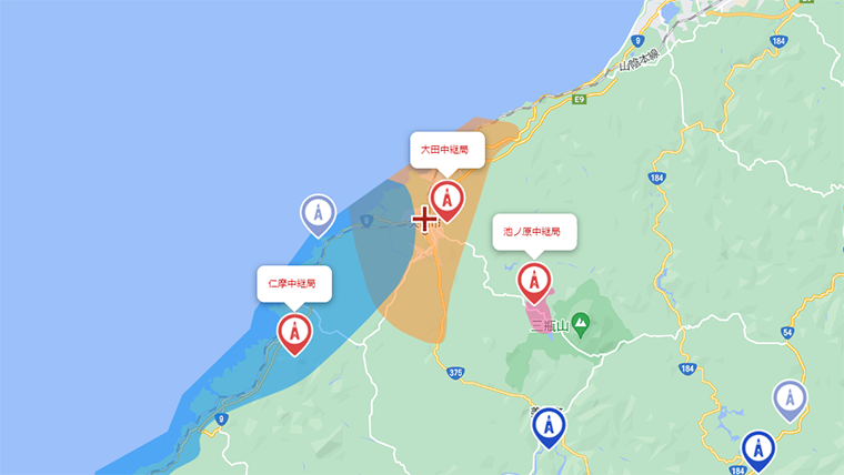 大田市の地デジの電波