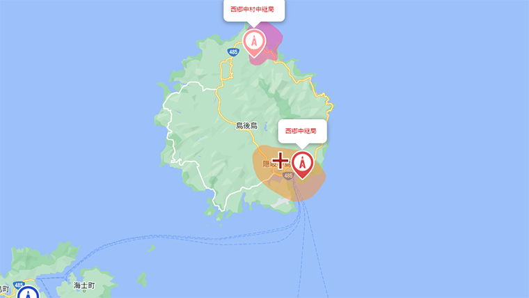 隠岐の島町の地デジの電波