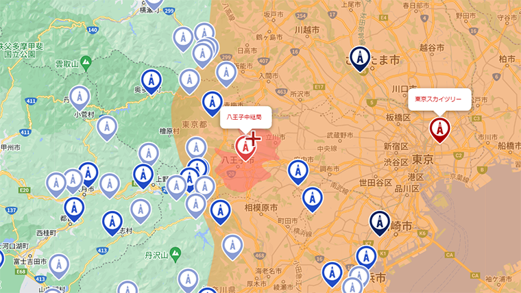 昭島市の地デジの電波