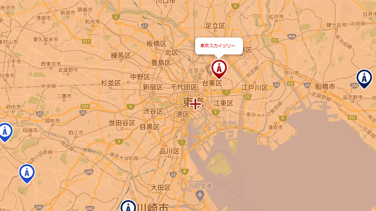 中央区の地デジの電波