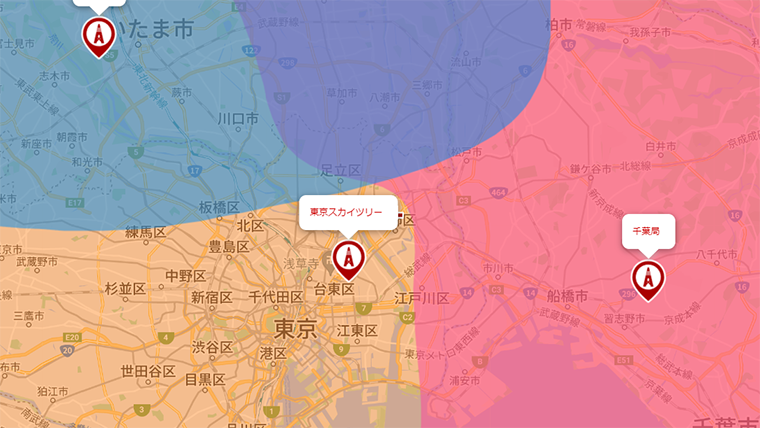 葛飾区の地デジの電波