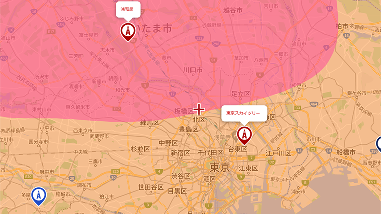 北区の地デジの電波状況