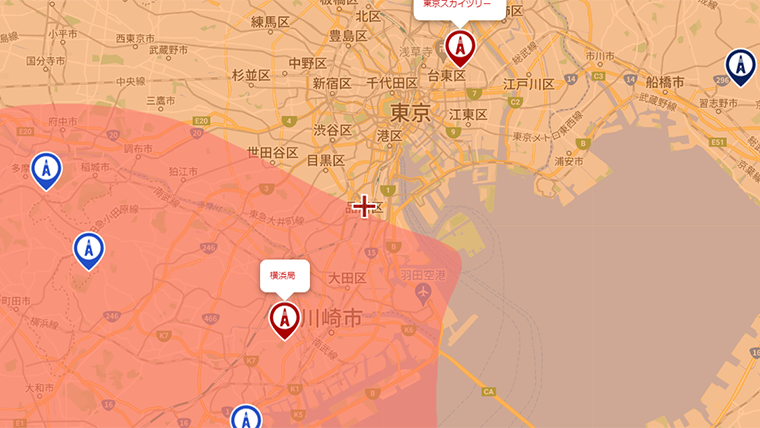 品川区の地デジの電波