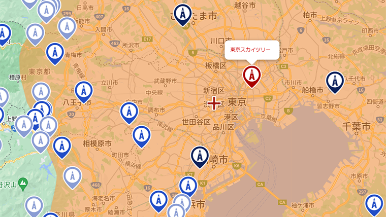 渋谷区の地デジの電波